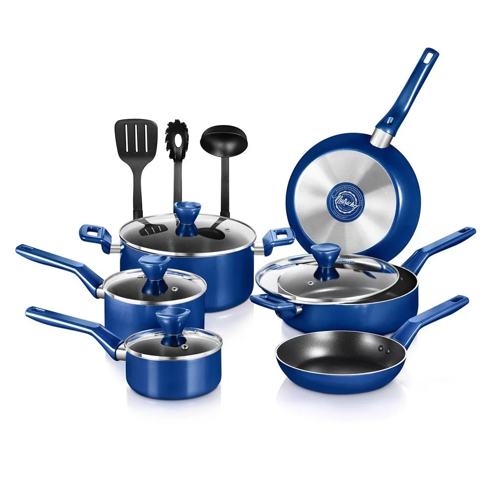 13 Piece Kitchenware Pots & Pans, Non-Stick Cookware Set