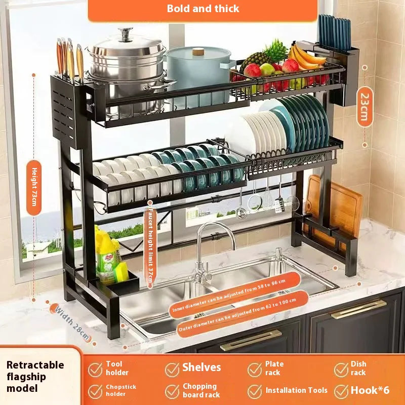 Adjustable Kitchen Dish Rack