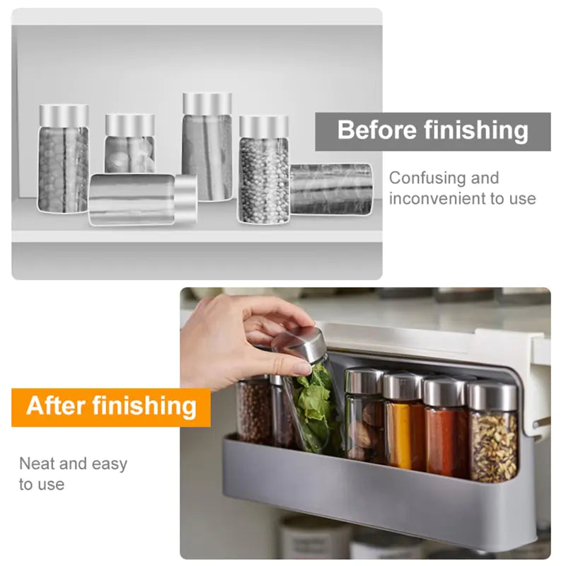 Self-Adhesive Spice Organizer Rack