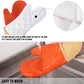 Professional Silicone Oven Mitts，4 Pcs Oven Mitt Set，Oven Mitts Heat Resistant 500℉ for Kitchen Cooking，Pot Holders，Oven Gloves with Soft Quilted Cotton Lining，Non-Slip Textured Grip，Orange