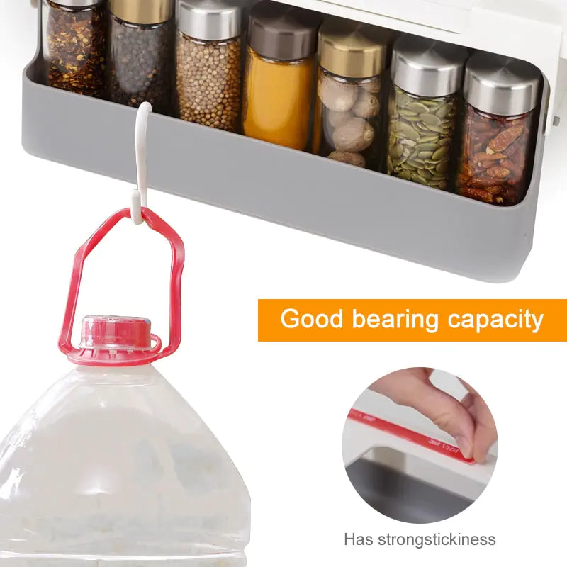 Self-Adhesive Spice Organizer Rack